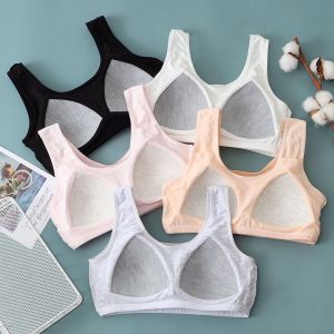 ผ้าฝ้าย สปอร์ตบรา สําหรับวัยรุ่นหญิงถ้วยคงที่ มีฟองน้ำ เสื้อกั๊ก Pure ผ้าฝ้าย เวทีการพัฒนาชุดชั้นใน ผู้หญิง ชุดชั้นในเสื้อผ้าสีฟ้าครอบครัว