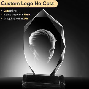 3D Internal Carving Free Customized Wedding Business Photography Graduation Season Crystal Glass Gifts Trophy Monument