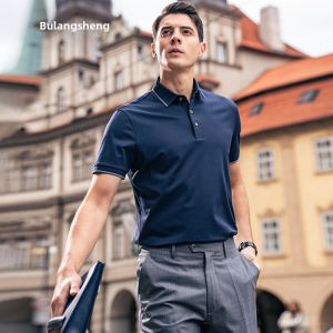 BUXIANSHENG | Color Block Cooling Short Sleeve Summer Business Shirt for Middle-aged Men
