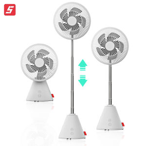 FIVE Retractable Floor Fan 3D Circulation Wind Electric Air Cooler Three Gears Adjustable Desk Fan For Dormitory Home Office