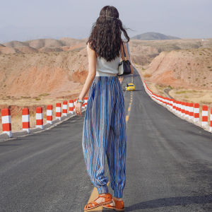 Holiday Beach Pants Womens Spring Summer Thin Fashion Casual Harlan Long Pants Loose Slimming Lantern Pants Mosquito Repellent Pants