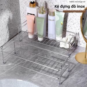 Kệ Treo Tường Không Cần Đục Lỗ Chứa Mỹ Phẩm Inox