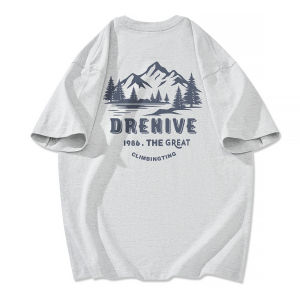 American-Style Short Sleeve Mens Summer Popular New Print T-Shirt Three-Piece Needle Heavy Weight Pure Cotton Crew Neck T-shirt Half Sleeve Tops