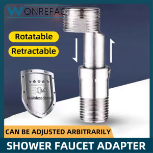 Stainless Steel Shower Faucet Adjustable Adapter Shower Angle Adapter Lengthened Thickened And Retractable