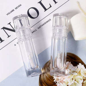 Lip Gloss Tube Package Material Fully Transparent Small round Tube In Stock Cylindrical Lip Lacquer 2.5 Hollow Concealer Bottle as Material