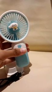 Kipas Angin Mini Portable USB Port Motif Sanrio - Mini Fan + Stand Holder + USB - ZVS