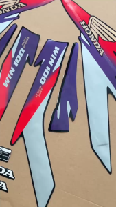 STRIPING STICKER HONDA WIN 100 1997 1998 Merah Ungu Fullset Berkualitas