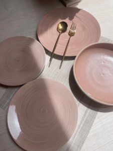 จานรับประทานอาหาร สีขาวสวย เซรามิคคุณภาพดี 1 ใบ กว้าง 21 ซม.