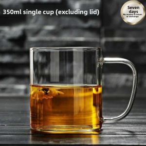 Defasilk | Thick Heat-resistant Clear Lidded Cup for Tea and Home Office