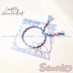 { BISA COD } Free Box Gelang Karakter Sanrio Lucu Model Kepang // Gelang Benang Tali Model Kepang Karakter Sanrio