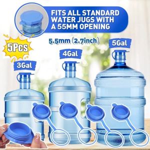 ฝาถังซิลิโคนกระบอกน้ำกันหกป้องกันการสาดฝาครอบแบบน้ำปิดมีฝาปิดเปลี่ยน