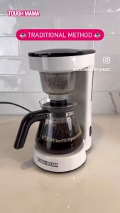 Tough Mama NTMCM-DRIP2IN1 Pour and Drip Coffee Maker White Coffee Maker Pour Coffee Drip Coffee