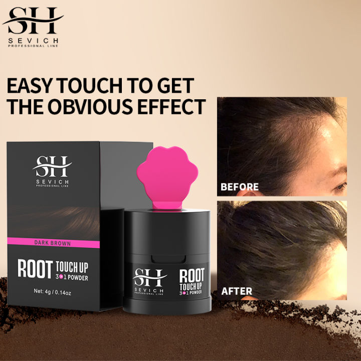 Sevich 3 In 1 Hair Shadow Powder Hairline Root Touch Up Hair Root Dye Instantly Cover Gray Hair 0677