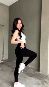 LEJING Legging celana panjang wanita ketat bahan spandek