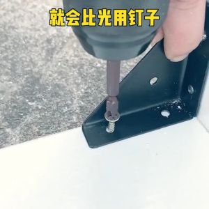 4pcs Corner Brace Brackets Thickened Angle Code Three Sides Fixed 90 Degree Right Angle Corner Desk Connector Bed Table Cabinet