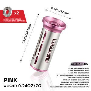 HAUTTON 1 PC 7G Thép Không Gỉ Mạ Titan Tay Cầm Rỗng Núm Có Vòng Bi Cho DIY Máy Câu Nâng Cấp Tay Cầm Phụ Kiện