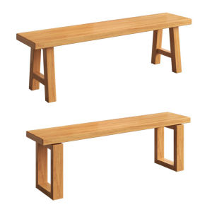 Nordic Style Full Solid Wood Long Bench Dining Chair Leisure Beauty Salon Health Club Long Bench Adult Furniture Combination