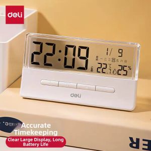 deli | Student Awake Assistant E-Clock with Date Temperature Humidity