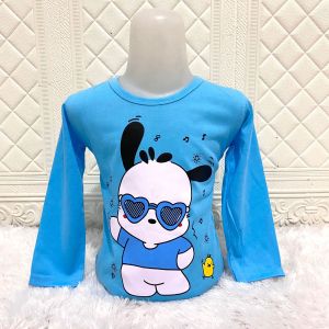 kaos anak perempuan pochacco lengan panjang usia 1-12 tahun // baju anak cewek