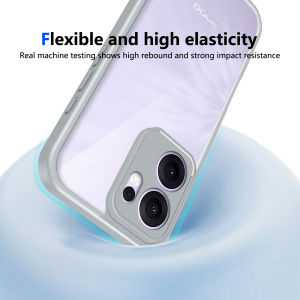 For Oppo Reno 13A CPH2699 Case Air Cushion Shockproof Silicon Bumper Clear Matte Back Cover Hard Phone Case for Oppo Reno 13A 5G