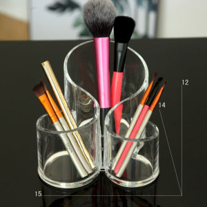 Makeup Brush Storage Bucket Transparent Brush-Tube Brush Dressing Table Cosmetic Egg Lipstick Cosmetics Desktop Organizing Box