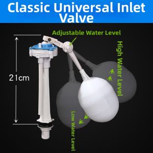 Vintage Toilet Tank Accessories Single Push Button Flush Valve Seat Water Inlet Valve Universal Old Style Toilet Parts