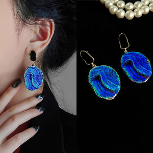 925 Silver Needle Vintage Elegant Irregular Versatile Ear Cuff And Stud Earrings Fashionable Retro Middle-Aged Style Jewelry