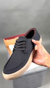 NAZ DRACO - Sepatu Sneakers Pria NAZ Kasual Kanvas Hitam Sol Dijahit Sepatu Santai Pria 100% LOKAL