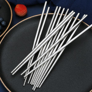 Non-Slip Heat-Resistant Stainless Steel Chopsticks Square