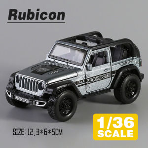 LEO 1:36 Jeep Wrangler Rubicon Metal Diecast Alloy Toy Car Model Trucks For Kids Toys Vehicles Hobbies Collectio