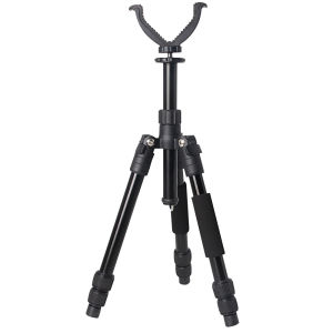 อลูมิเนียมHeavyการล่าสัตว์กลางแจ้งผู้ถือV-Yokeหัวย้อนกลับพับขาตั้งกล้องมัลติฟังก์ชั่อุปกรณ์ล่าสัตว์