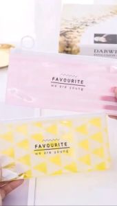 Tempat Pensil Transparan Favouritte / Tempat Pensil Pulpen Zipper / Zipper Bag Multifungsi MAEVE