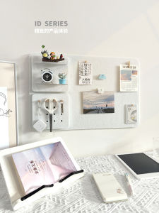 Photo Wall Message Board Combination Cork Board Nursery Wall Stickers Display Board No Drilling Required Storage Rack