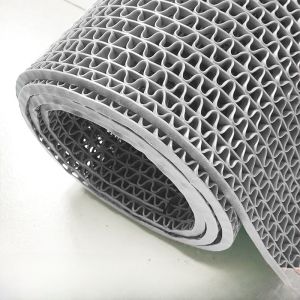 Waterproof Plastic PVC Hollow out Kitchen Bathroom Toilet Cuttable Anti Slip Mat Home Use Floor Rug Simple Style Machine Knitted