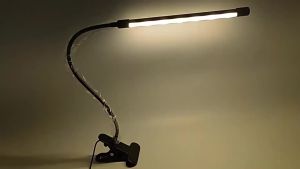 LED Clip-on Reading Lightwith 3 Modes and 10 Adjustable Brightness Levelsfor BedsideWorkbenchDrawingUSB Adapter Included
