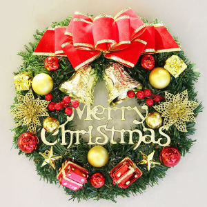 30cm Artificial Garland Handmade Xmas Party Home Decorations Christmas Wreath Wall