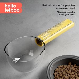 HELLOLEIBOO | Long-handled Measuring Spoon for Pet Food with Graduations