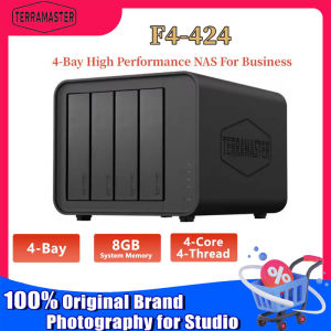 TERRAMASTER F4-424 4Bay NAS Storage N95/N100 Quad-Core CPU 8GB DDR5 RAM Network Attached Storage (Diskless) Camera Accessory Kits Camera Accessories
