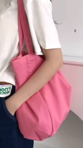 Maaas Candy Colored Alphabet Single Shoulder Canva Bag Simple Eco-Friendly Shopping Bag For Students Class Ins Style Hip Hop