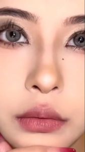 New Arrival】Mrs.H Fashion Natural Black Gray Colored Contact Lens with Power Nature Profound 6 months 14.2mm-14.5mm Blue Soft lens Set 0--0.8