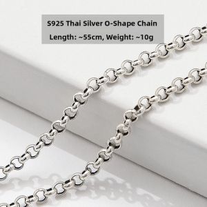 SHISHANGMEIDI | 925 Sterling Silver Bold O Chain Necklace