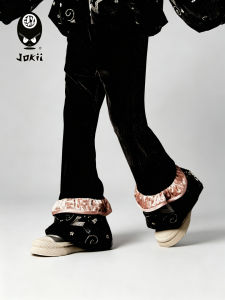 Floral Edge Straight Pants for Girls Daily Trend
