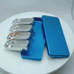 Dental Disinfection Box Autoclave Sterilizer 4 Cells Case Endo Files Holder Burs For Oral Care Tools Metal Box