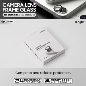 Ringke Camera Lens Frame Glass for iPhone 16e Camera Lens Tempered Glass (2 PACKS) Camera Protector Glass