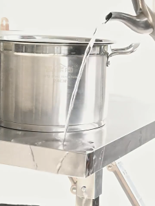 Meja Lipat Portable Meja Lipat Stainless Meja Belajar Meja Kantor Besi Meja Kaki Lipat Aluminium (Surabaya)