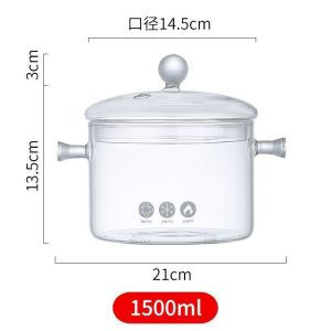 High Borosilicate Glass Red Wine Pot for Cooking Transparent Heat Resistant Stove Top Soup Making Fruit Tea Kettle Autumn Winter