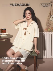Yuzhaolin | High-quality Summer Light Cotton Sleepwear Set