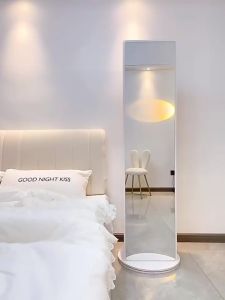 Gương toàn thân xoay 360 độ tích hợp kệ để đồ gương soi kèm giá treo quần áo GP285/GP312