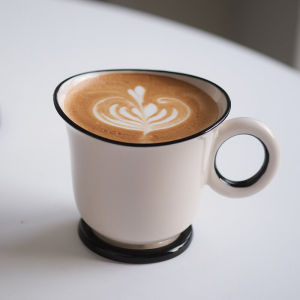 Original Ceramic Coffee Cup with Bell Design Western Dining Utensils Three-Piece Set Ins Personalized Water Cup