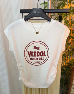 Áo Thun Nữ Tay Ngắn Cổ Tròn in Chữ Thời Trang Mùa Hè Phong Cách Hàn Quốc Giản Dị Đa Năng Thường Ngày Chất Liệu Cotton